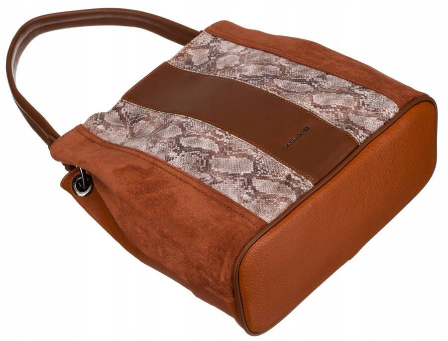 Damenhandtasche in A4-Größe in Braun - David Jones – Bild 8