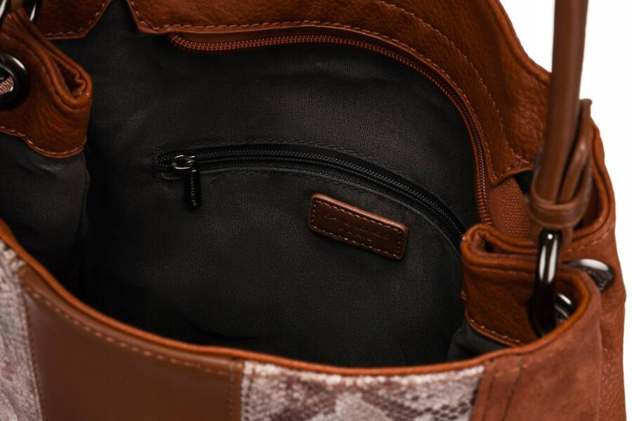 Damenhandtasche in A4-Größe in Braun - David Jones – Bild 6