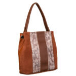 Damenhandtasche in A4-Größe in Braun - David Jones