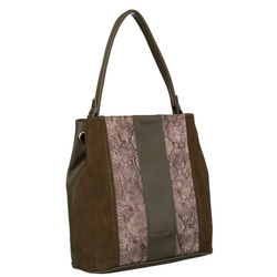Damenhandtasche aus Kunstleder mit Schlangenmuster – David Jones