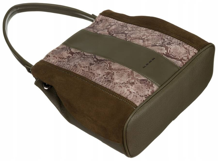 Damenhandtasche aus Kunstleder mit Schlangenmuster - David Jones – Bild 8