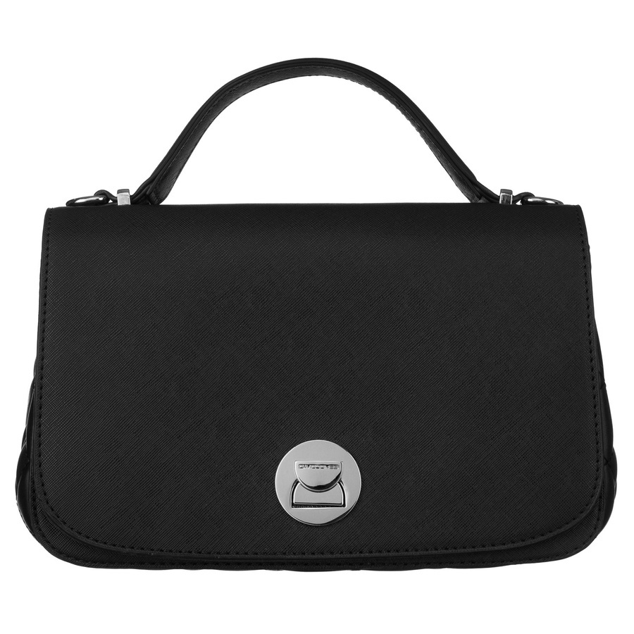 Elegante schwarze Crossbody-Handtasche mit gesteppter Seitenpartie - David Jones – Bild 2