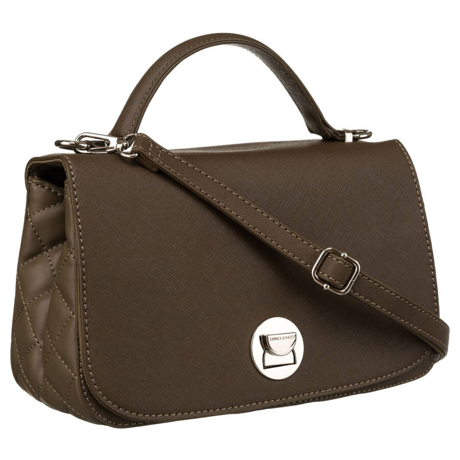 Stilvolle Umhängetasche in Khaki mit Drehverschluss - David Jones