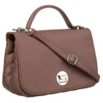 Damenhandtasche mit zwei Fächern und Taschen in der Farbe Dusty Pink - David Jones