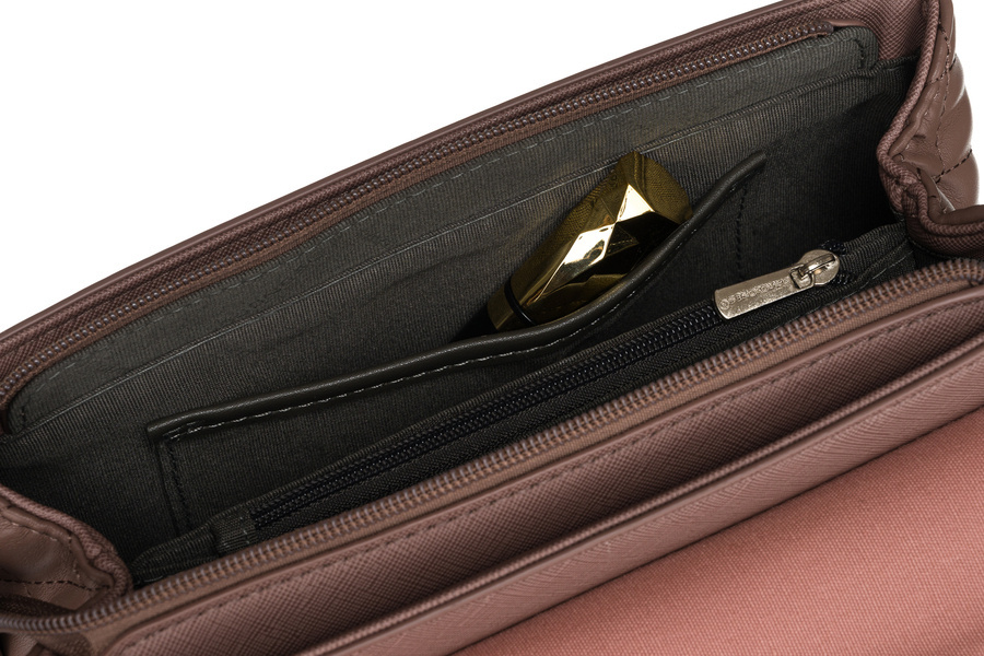 Damenhandtasche mit zwei Fächern und Taschen in der Farbe Dusty Pink - David Jones – Bild 8
