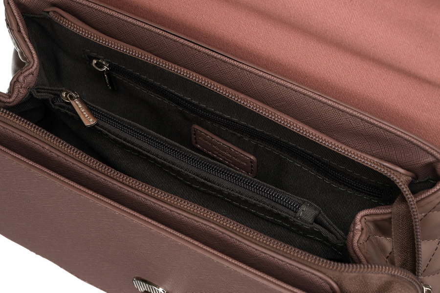 Damenhandtasche mit zwei Fächern und Taschen in der Farbe Dusty Pink - David Jones – Bild 9