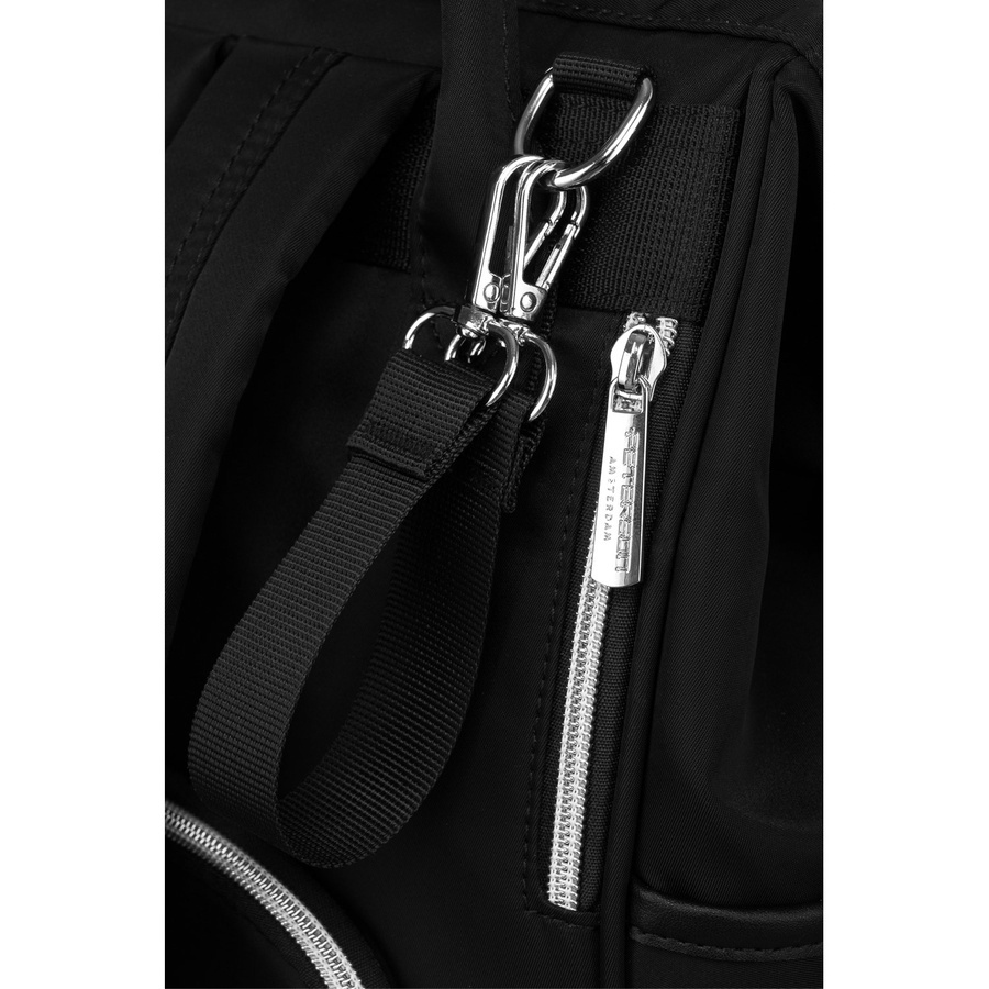 Schwarzer Rucksack aus Polyester mit Griffen zur Befestigung am Kinderwagen - Peterson – Bild 8