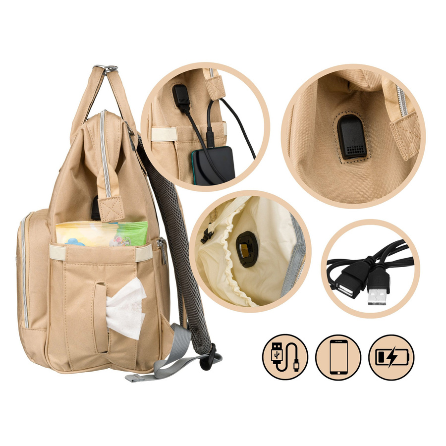 Stylischer Rucksack Peterson für die Mutter mit Fächern - Peterson – Bild 6