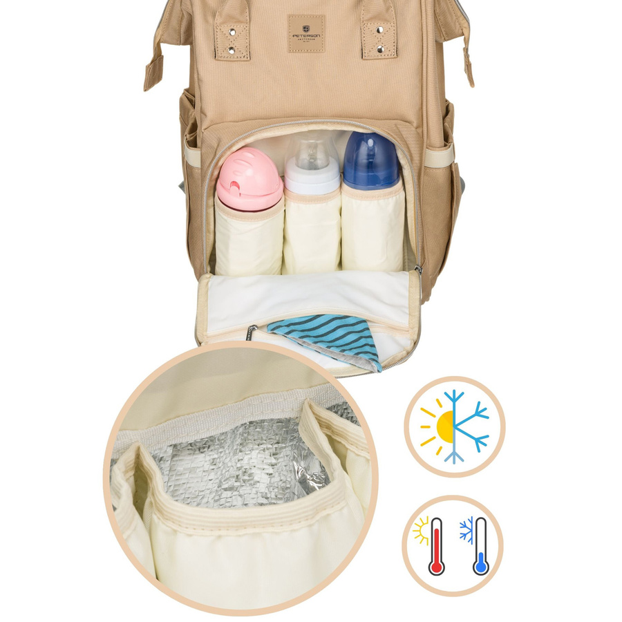 Stylischer Rucksack Peterson für die Mutter mit Fächern - Peterson – Bild 10