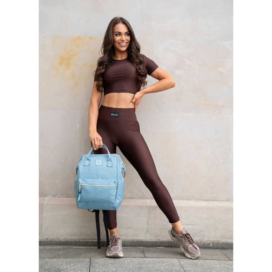 Blauer Damen Rucksack mit einem Hauptfach aus Polyester, ideal als Handgepäck – Peterson – Bild 17