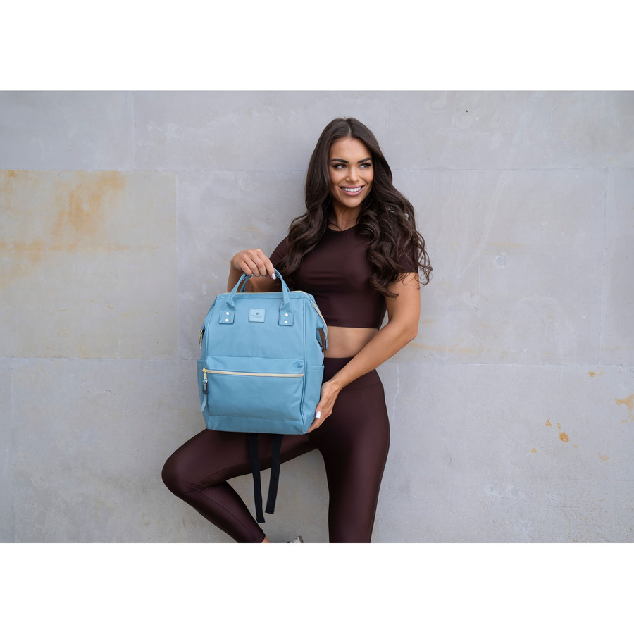 Blauer Damen Rucksack mit einem Hauptfach aus Polyester, ideal als Handgepäck – Peterson – Bild 21