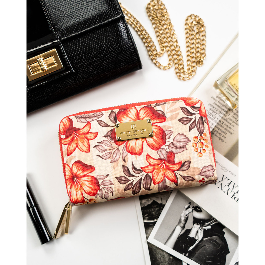 Damen Geldbörse aus Öko-Leder mit farbenfrohem Blumenmuster – Peterson – Bild 12