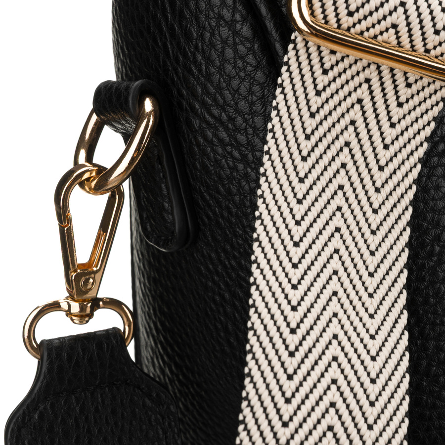 Schwarze Damen-Gürteltasche aus Öko-Leder mit Rücktasche – Peterson – Bild 25