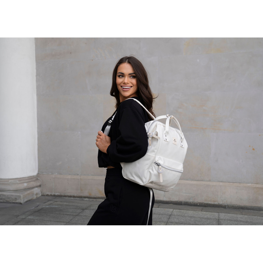 Damen Rucksack aus Polyester in Ecru mit Laptopfach und USB-Anschluss – Peterson – Bild 23