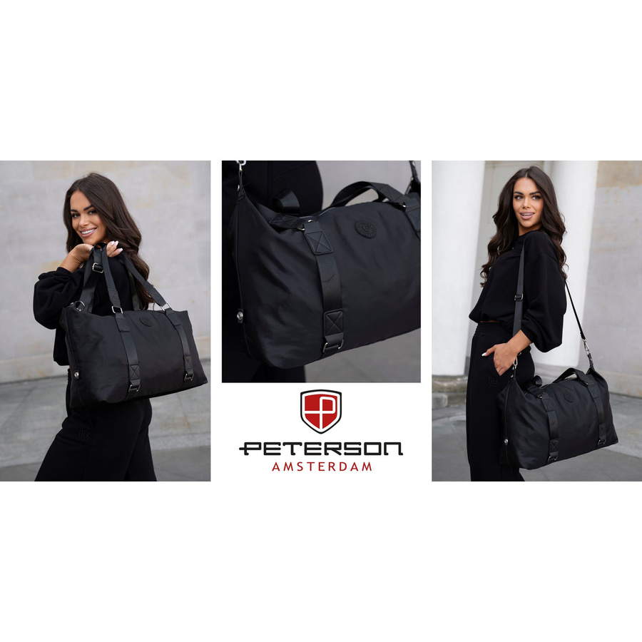 Damen Trainingstasche aus Polyester in Schwarz mit Reißverschluss - Peterson – Bild 39