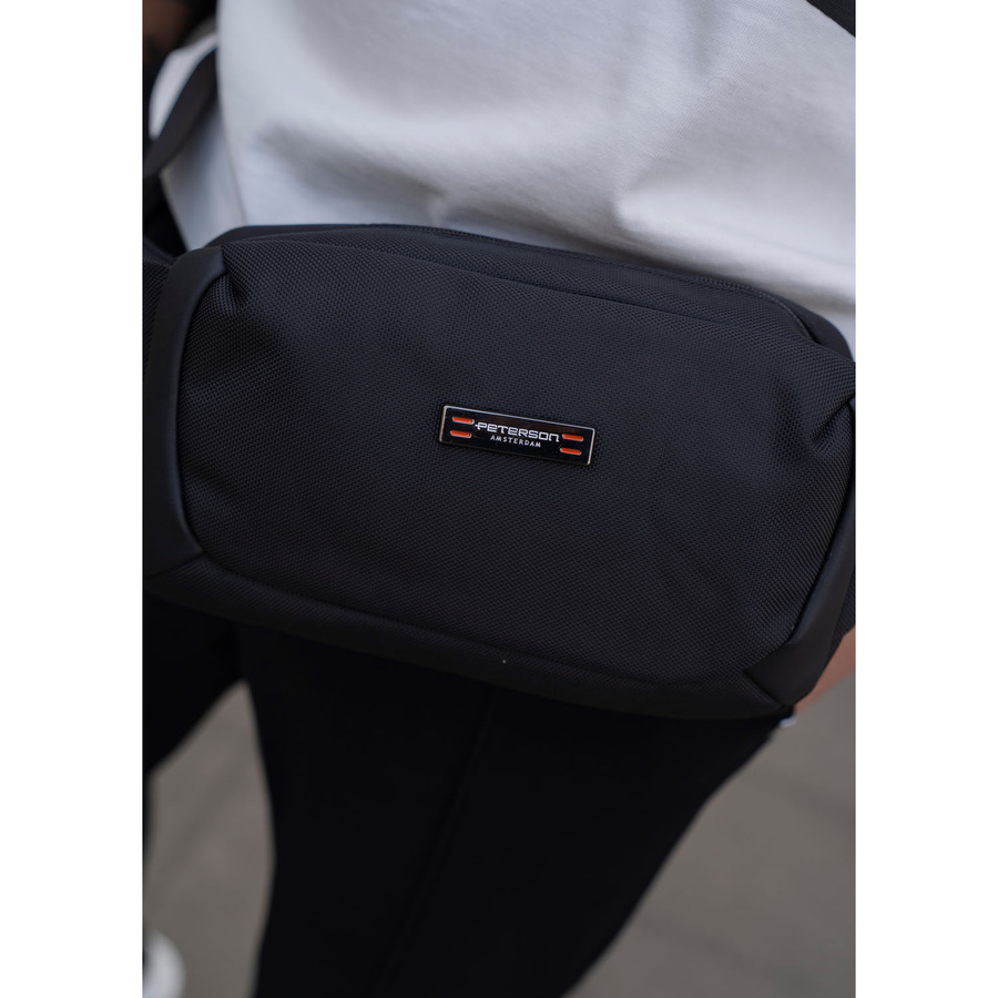 Herren-Geldbörse Hüfttasche schwarz Umhängetasche Bauchtasche klein Crossbody - Peterson – Bild 20