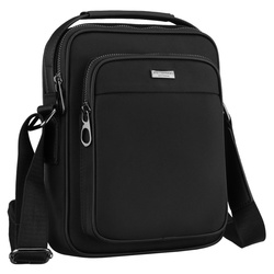Kleine schwarze Herrentasche zum Umhängen – Peterson