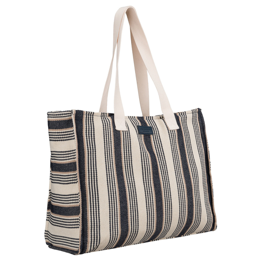 Weiß-navyblaue Damenhandtasche aus Polyester mit modischen Streifen - Peterson – Bild 13