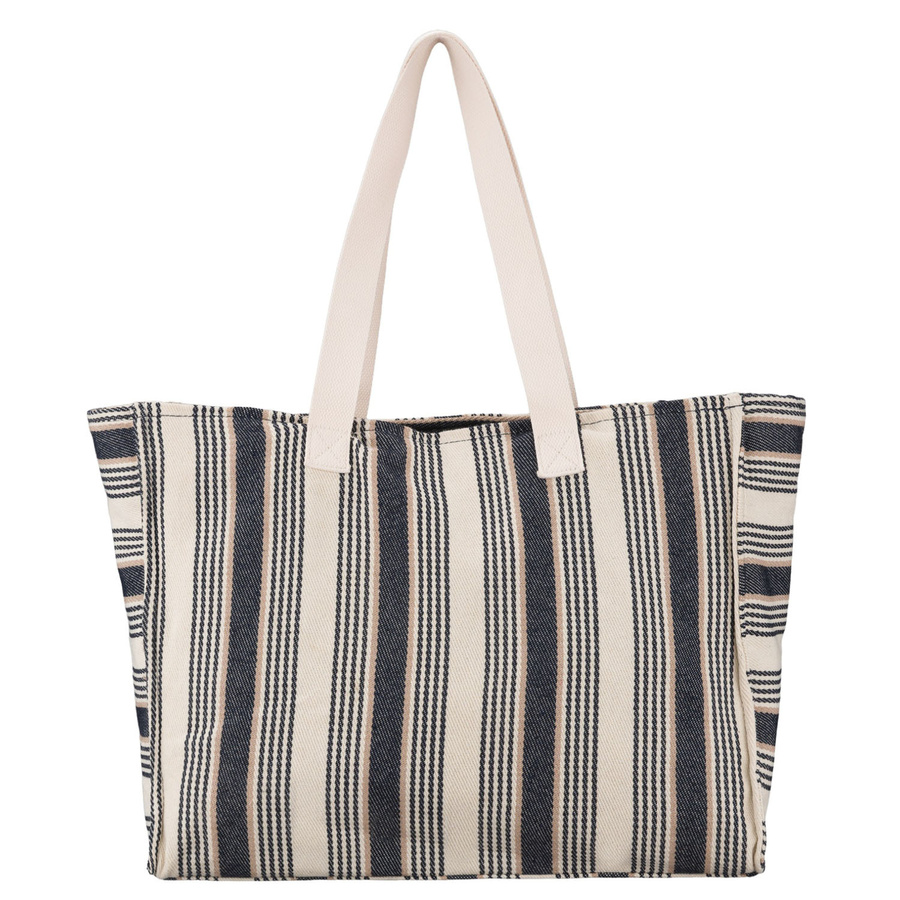 Weiß-navyblaue Damenhandtasche aus Polyester mit modischen Streifen - Peterson – Bild 22