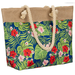 Frühlings- und sommerliche, geräumige Damenhandtasche mit Blumenmuster