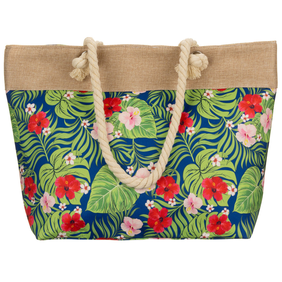 Frühlings- und sommerliche, geräumige Damenhandtasche mit Blumenmuster – Bild 3