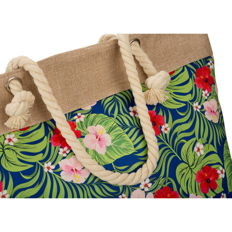 Frühlings- und sommerliche, geräumige Damenhandtasche mit Blumenmuster – Bild 4