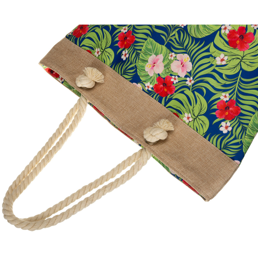 Frühlings- und sommerliche, geräumige Damenhandtasche mit Blumenmuster – Bild 7