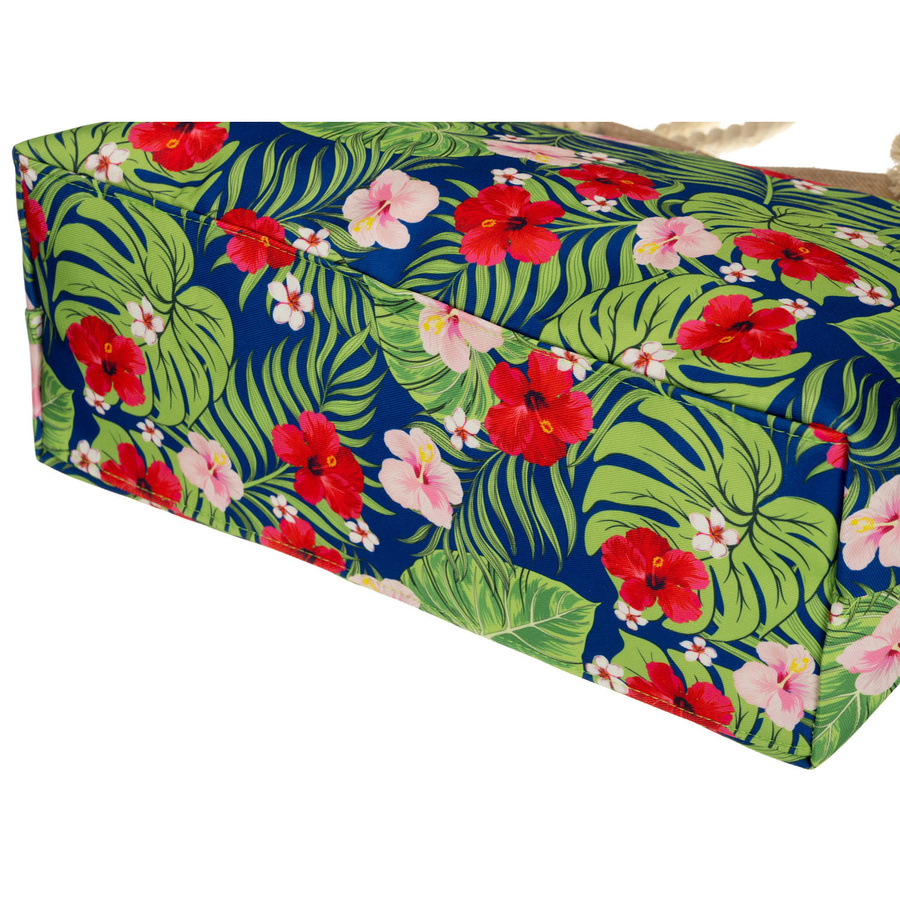 Frühlings- und sommerliche, geräumige Damenhandtasche mit Blumenmuster – Bild 9