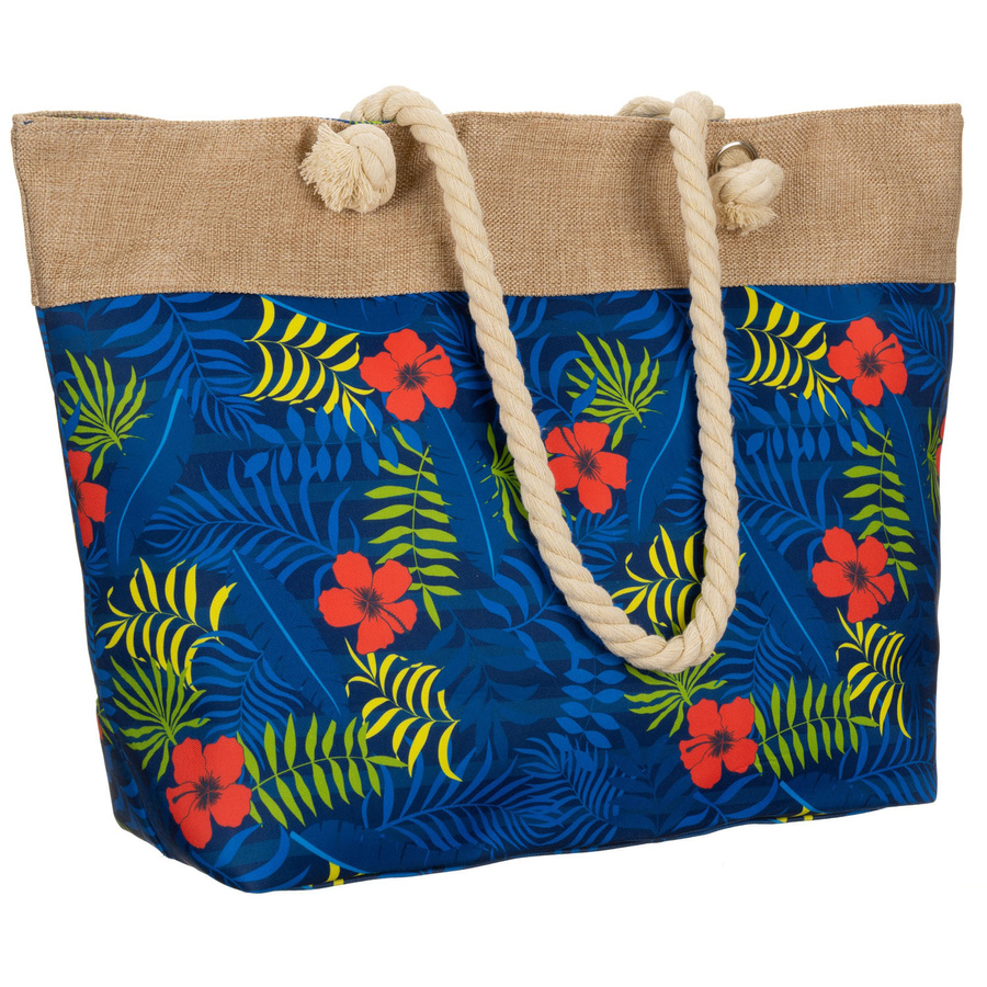 Frühlings- und sommerliche, geräumige Damenhandtasche mit Blumenmuster