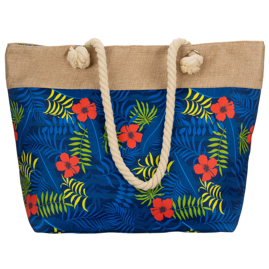 Frühlings- und sommerliche, geräumige Damenhandtasche mit Blumenmuster – Bild 3