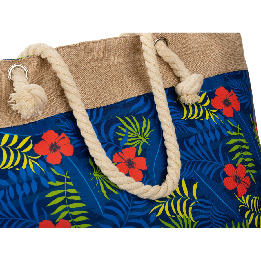 Frühlings- und sommerliche, geräumige Damenhandtasche mit Blumenmuster – Bild 4