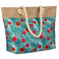 Strandtasche, geräumige Damenhandtasche mit Blumenmuster