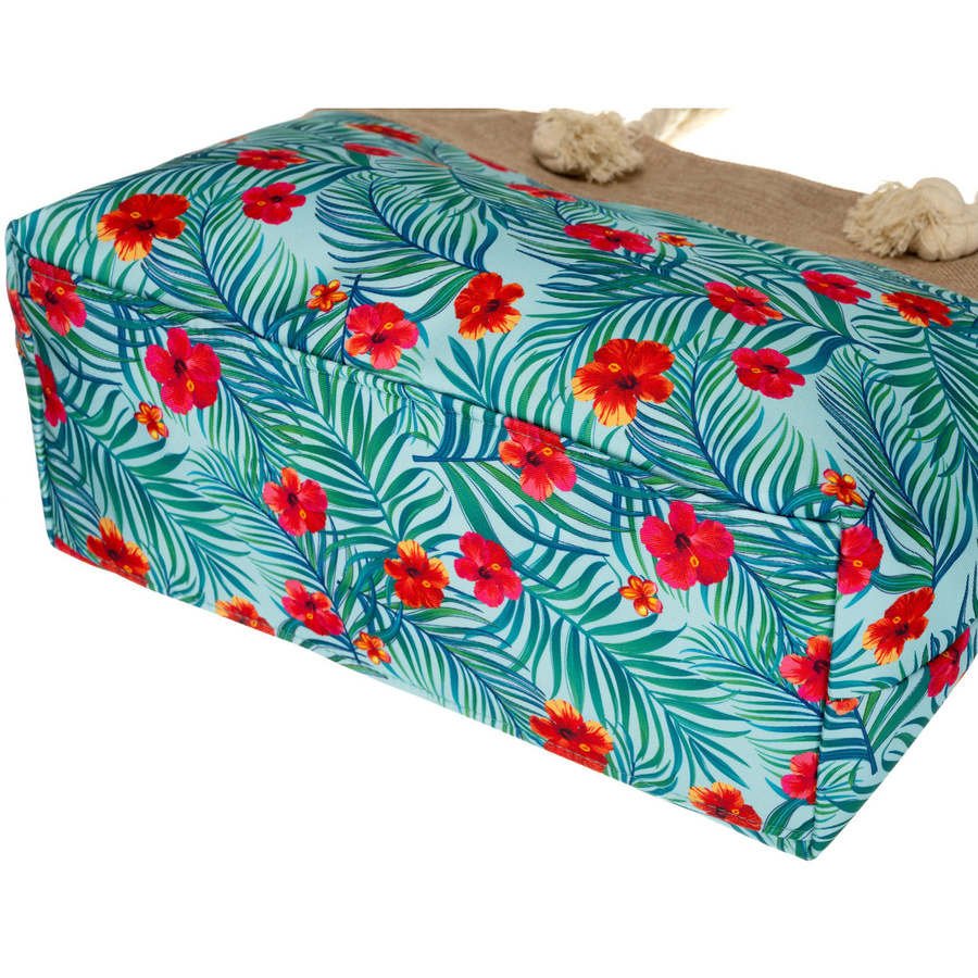 Strandtasche, geräumige Damenhandtasche mit Blumenmuster – Bild 9