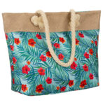 Strandtasche, geräumige Damenhandtasche mit Blumenmuster