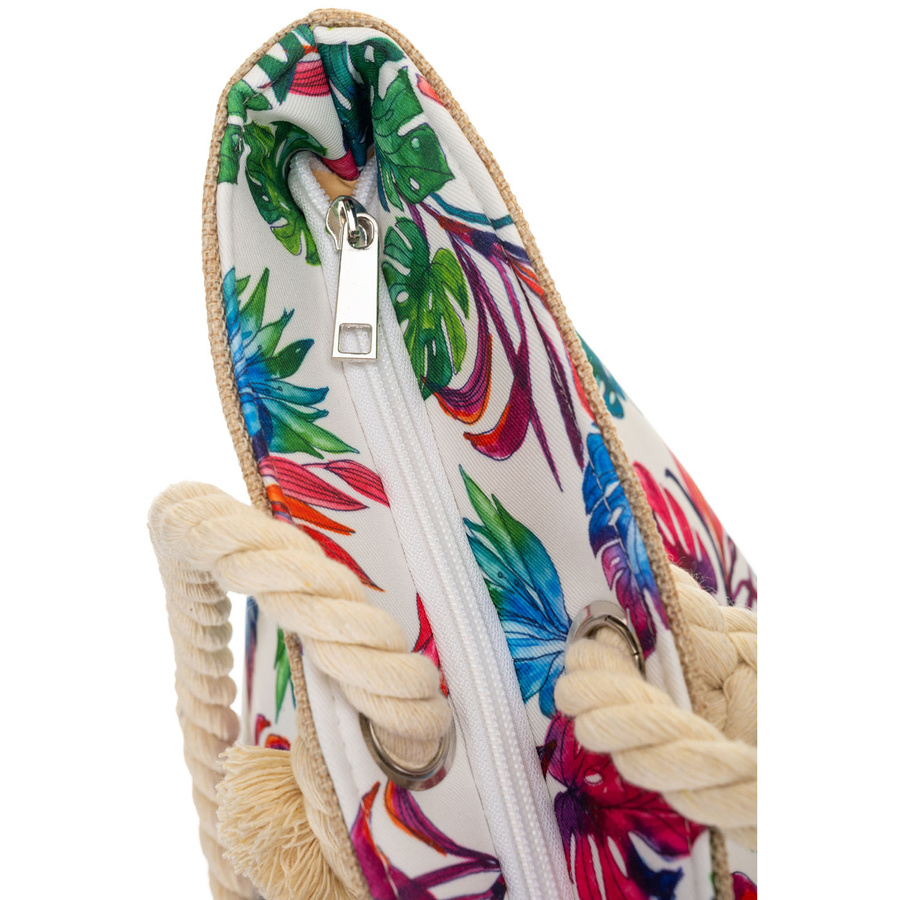 Strandtasche, geräumige Damenhandtasche mit Blumenmuster – Bild 4