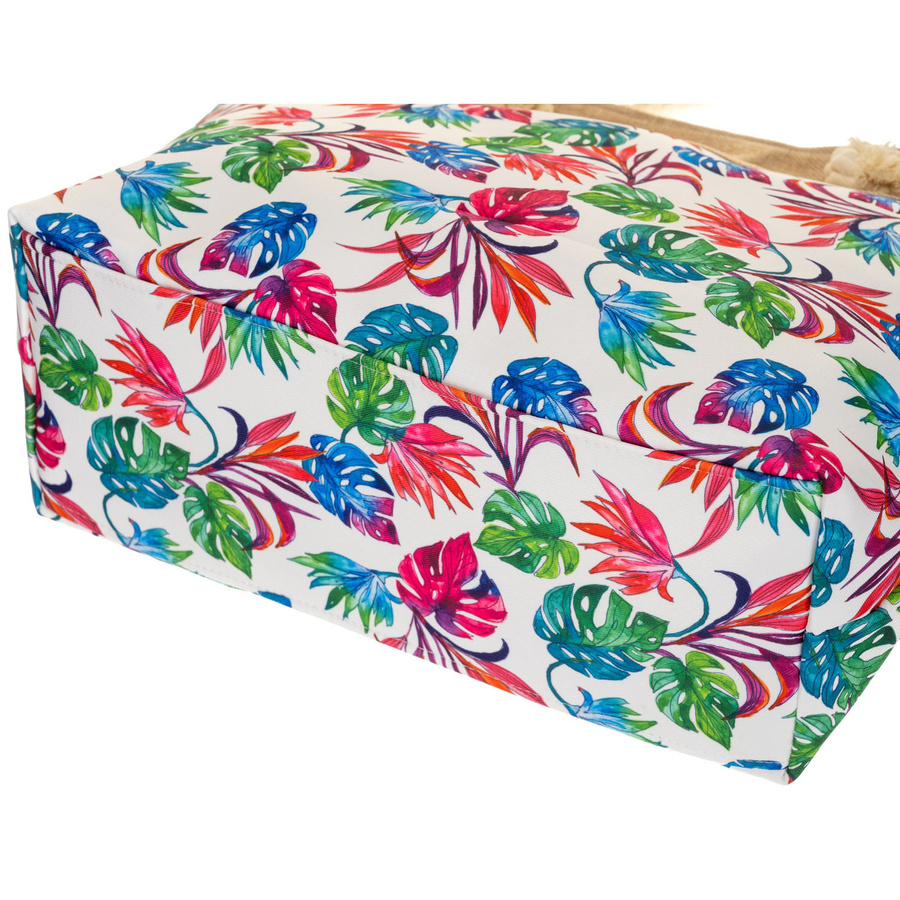 Strandtasche, geräumige Damenhandtasche mit Blumenmuster – Bild 9