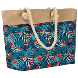 Geräumige Damenhandtasche mit Blumenmuster