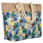 Frühjahrs-sommerliche, gemusterte Damenhandtasche mit Reißverschluss