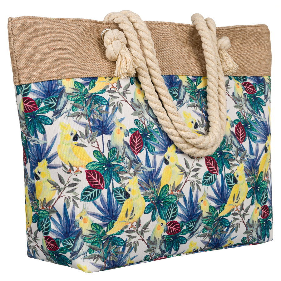 Frühjahrs-sommerliche, gemusterte Damenhandtasche mit Reißverschluss