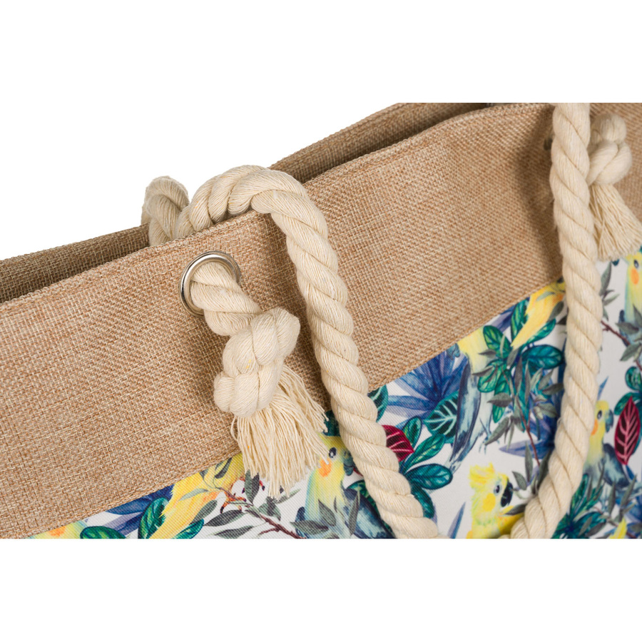 Frühjahrs-sommerliche, gemusterte Damenhandtasche mit Reißverschluss – Bild 3