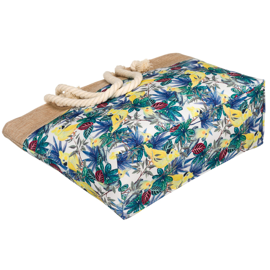 Frühjahrs-sommerliche, gemusterte Damenhandtasche mit Reißverschluss – Bild 4