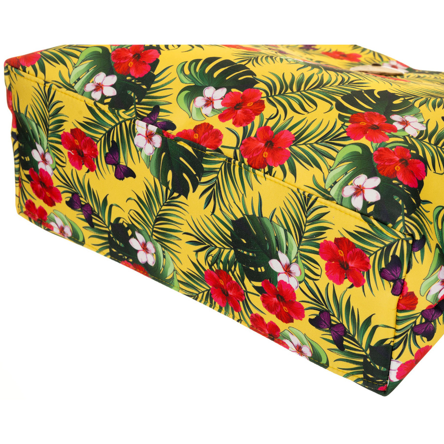 Große Damenhandtasche im Blumenmuster, mit Reißverschluss verschließbar – Bild 10