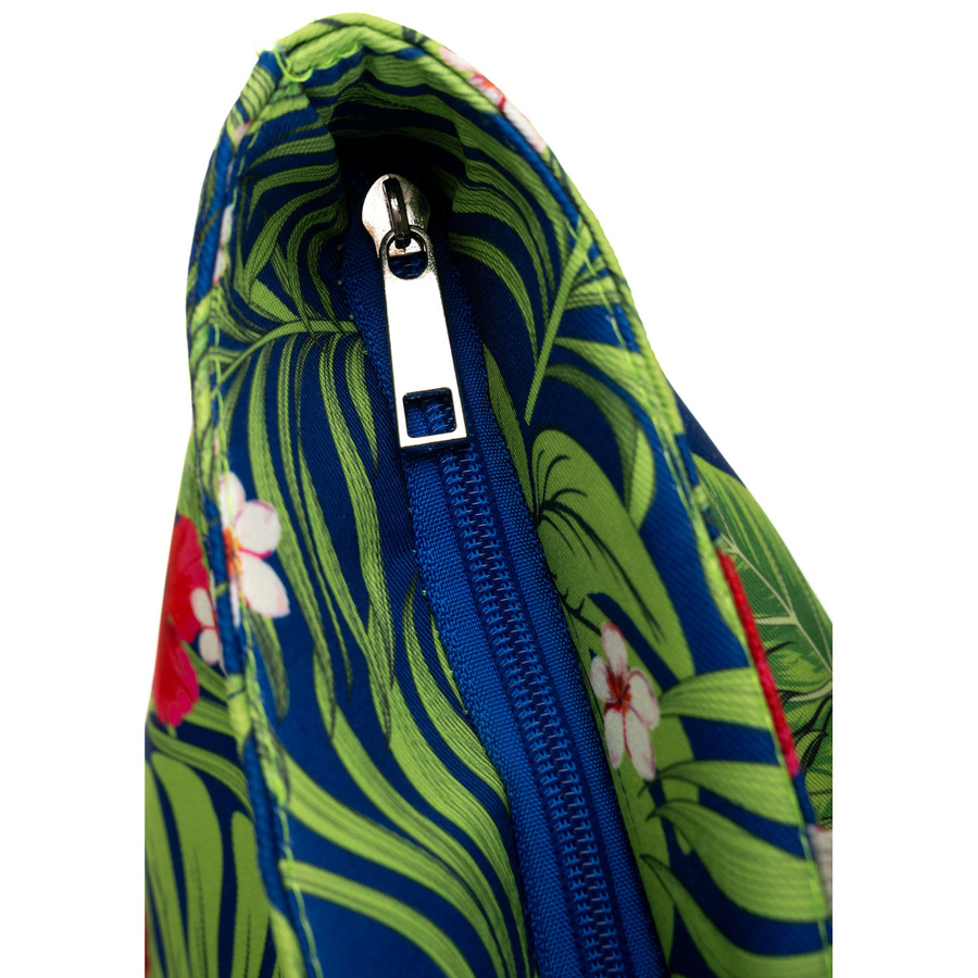 Große, geräumige Damenhandtasche mit Blumenmuster, an bequemen Griffen hängend – Bild 7