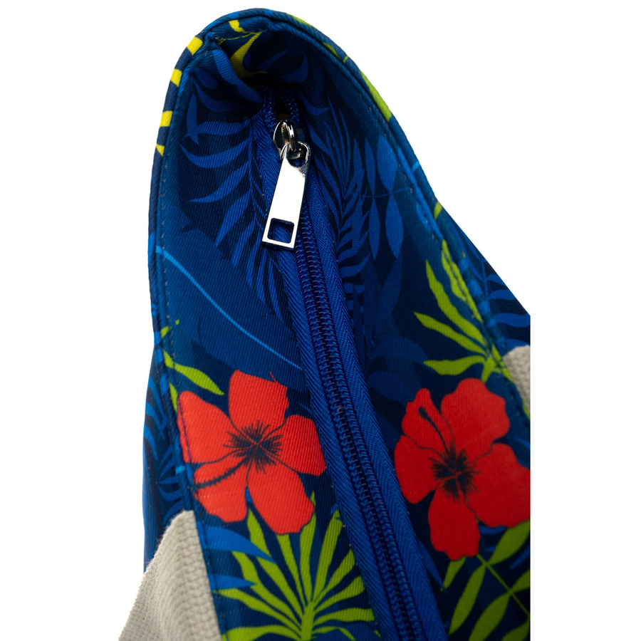 Geräumige Damenhandtasche mit Blumenmuster, an bequemen Griffen hängend – Bild 7