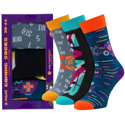 Set Herrensocken in Größe 38-44 mit Gaming-Motiven – Peterson