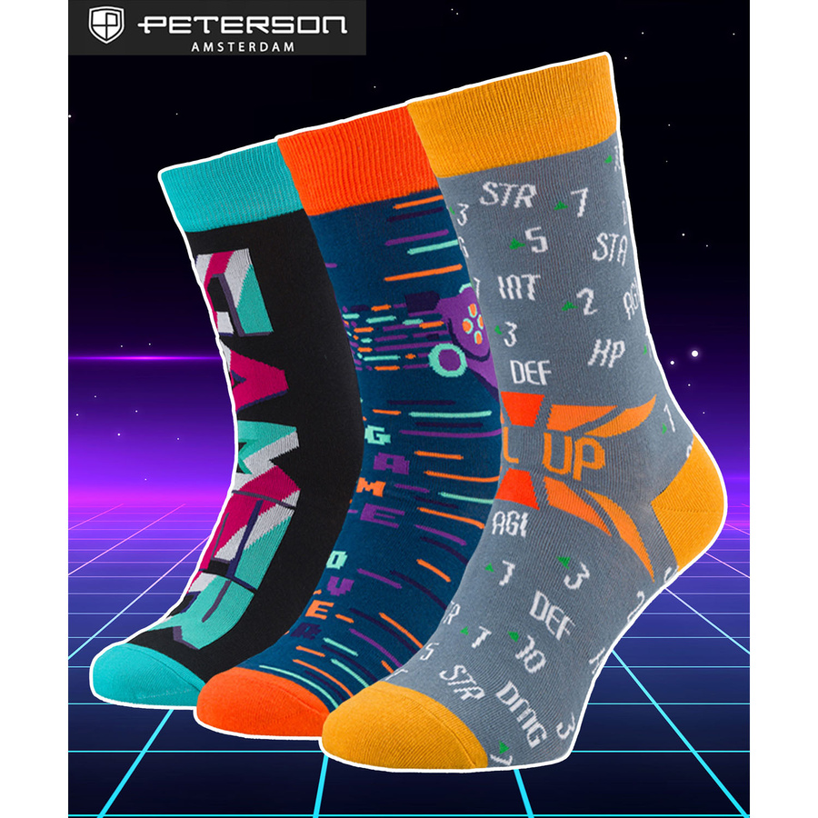 Set Herrensocken in Größe 38-44 mit Gaming-Motiven - Peterson – Bild 5