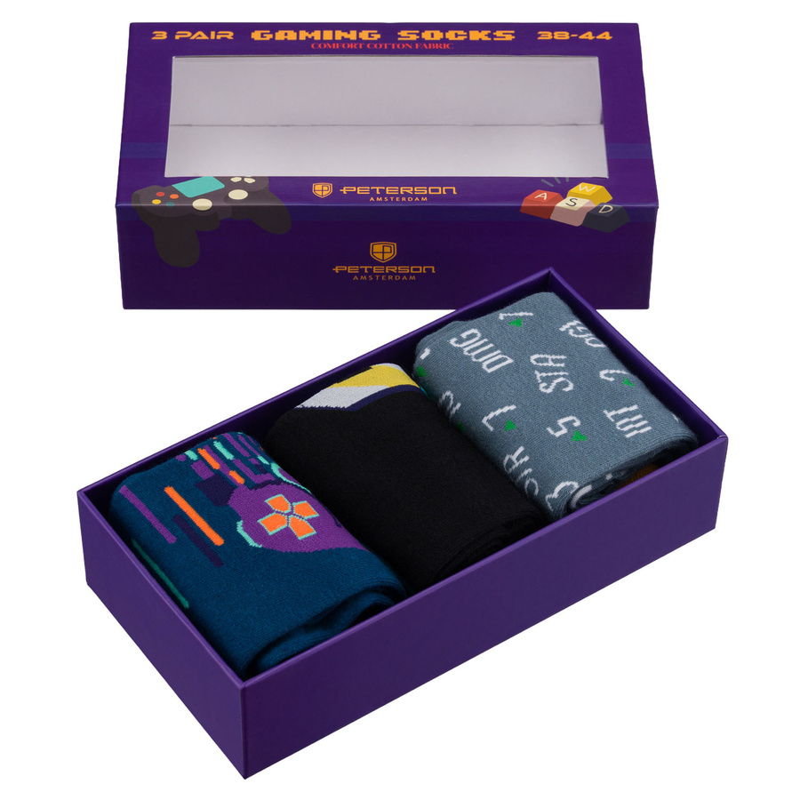 Set Herrensocken in Größe 38-44 mit Gaming-Motiven - Peterson – Bild 3