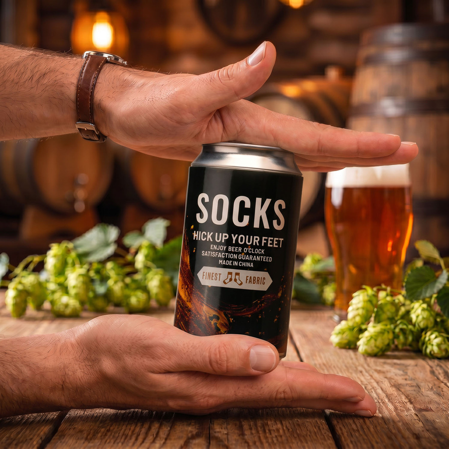 Herren-Socken in Größe 38-44 mit Biermotiv - Peterson – Bild 4