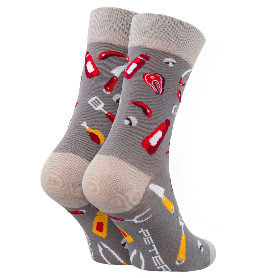 Mehrfarbiges Set von Herrensocken in Größe 38-44 mit Grillmotiv - Peterson – Bild 19