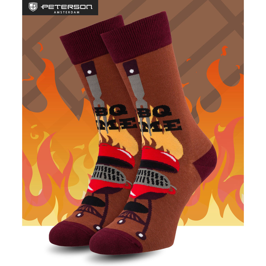 Mehrfarbiges Set von Herrensocken in Größe 38-44 mit Grillmotiv - Peterson – Bild 16
